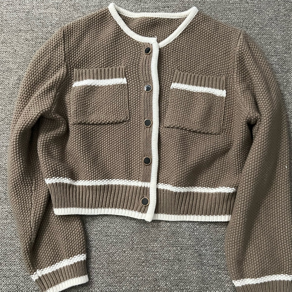 Women's Brown Cardigan Sweater